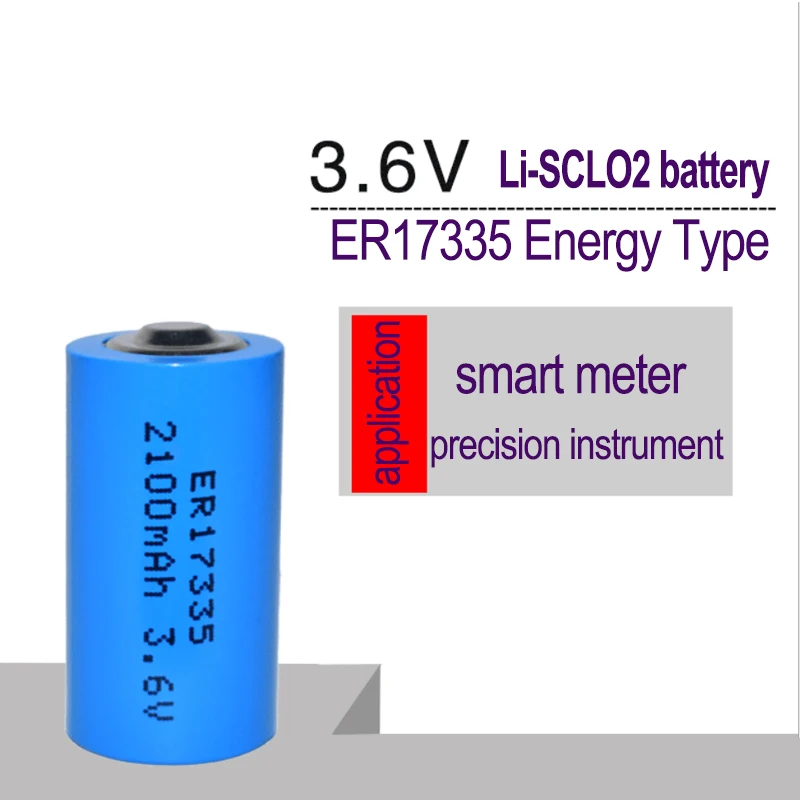 Customized ER17335 3.6V 2100mAh Li/SOCl2 Batteries For PLC industrial control smoke alarm