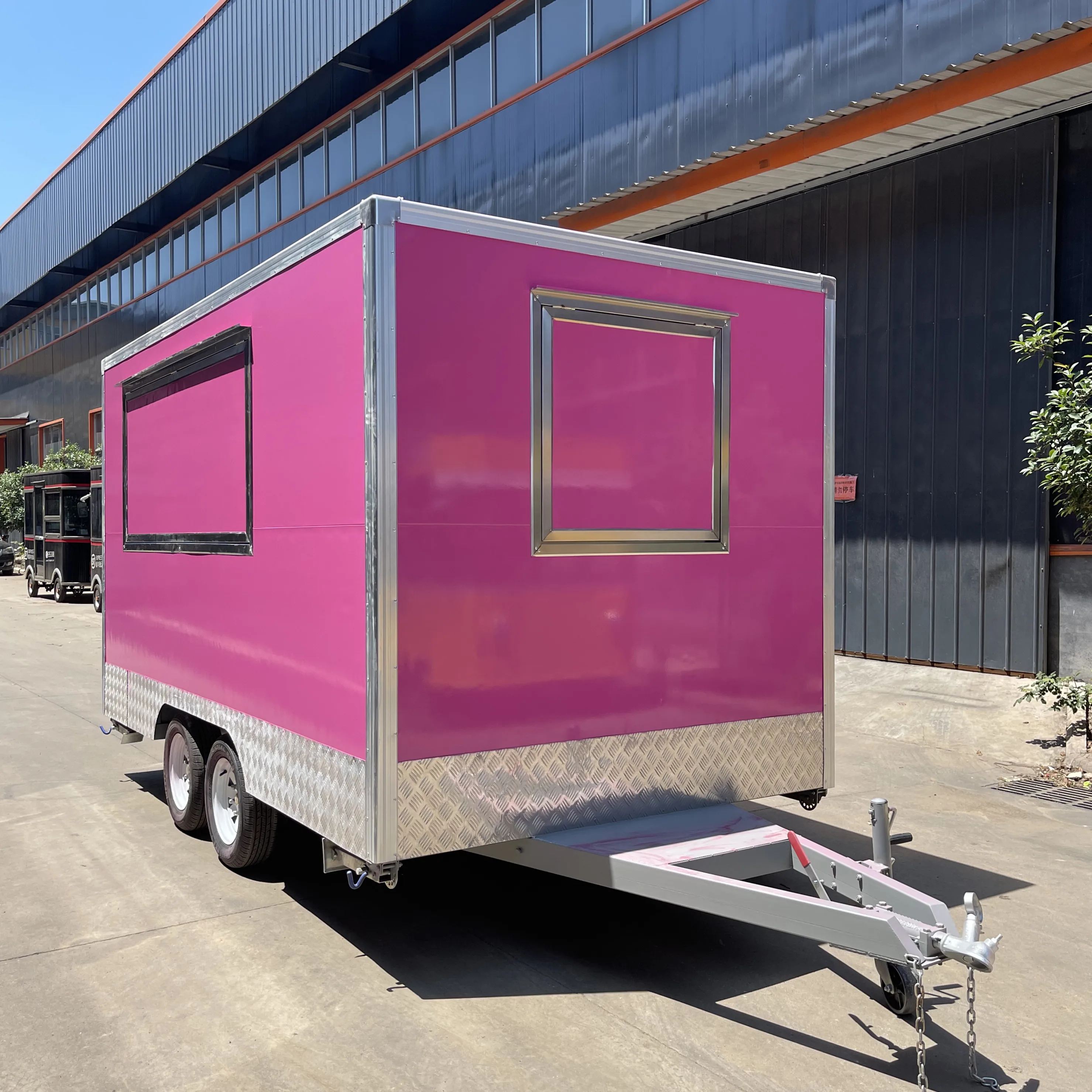 Factory outlet hot selling  multipurpose  mobile square style fast food snack alcohol beverage drinks ice cream tow trailer