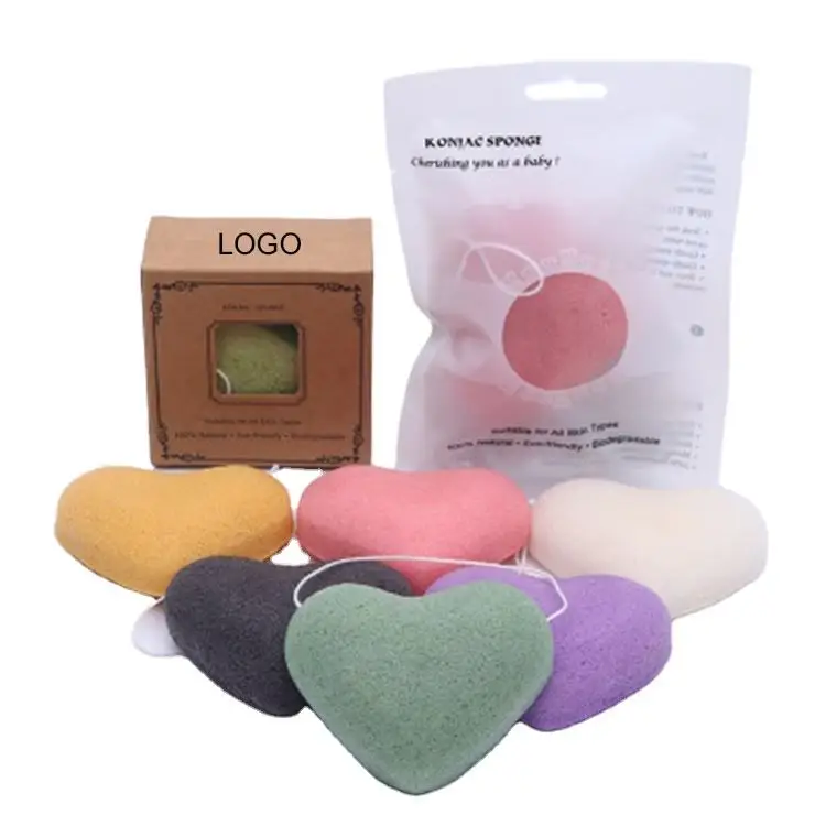 Hot Wholesale 100% Natural Body Konjac Facial Wash Cleaning makeup remover pad Organic face cleansing Konjac Sponge