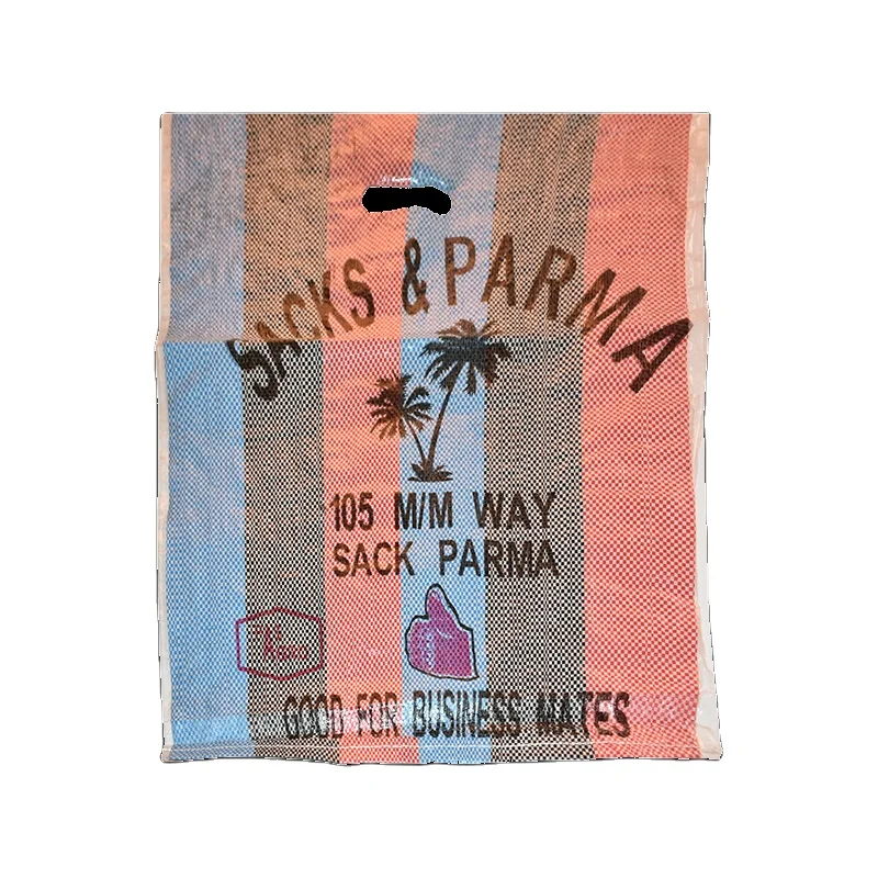 Wholesale high quality popular product pp woven bag shopping custom laminated woven sack with colorful strips