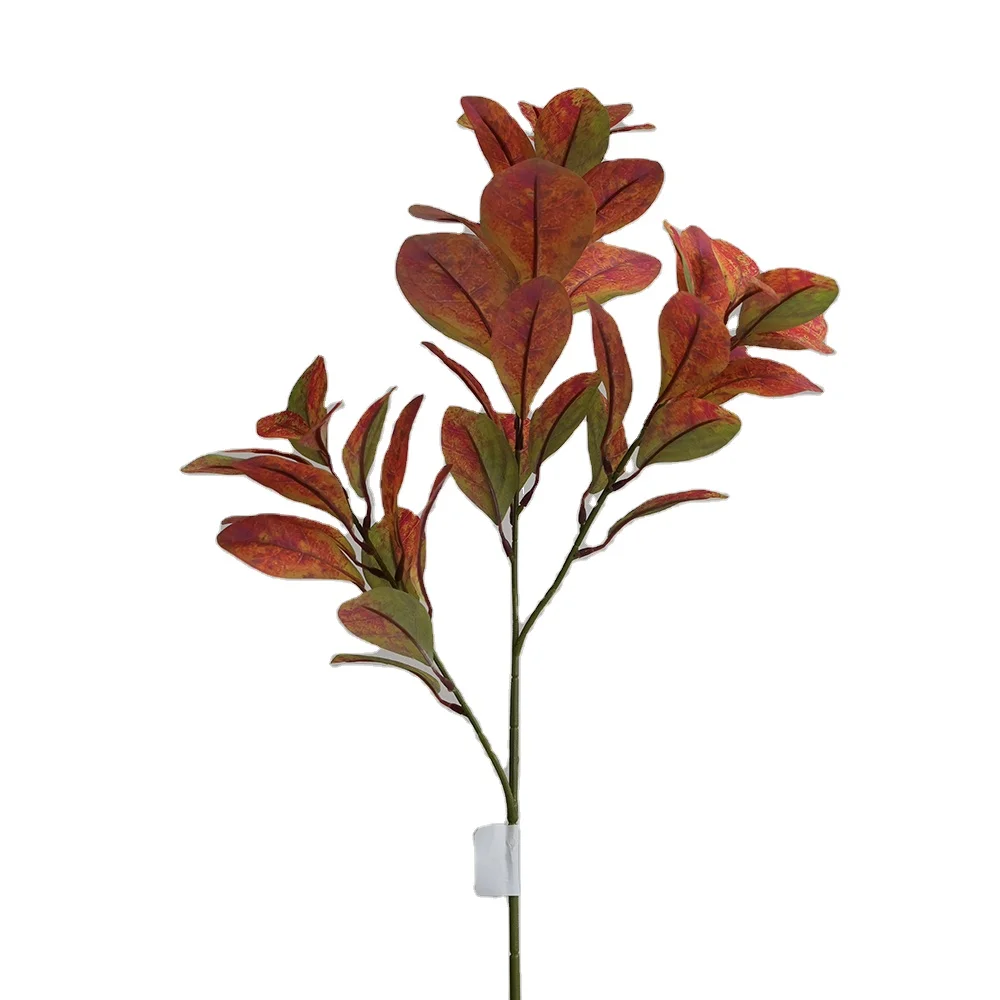 3 Forks Bean leaves Artificial Green plants tree flower Factory wholesale Artificial Flowers Eucalyptus leaves for Home Decor