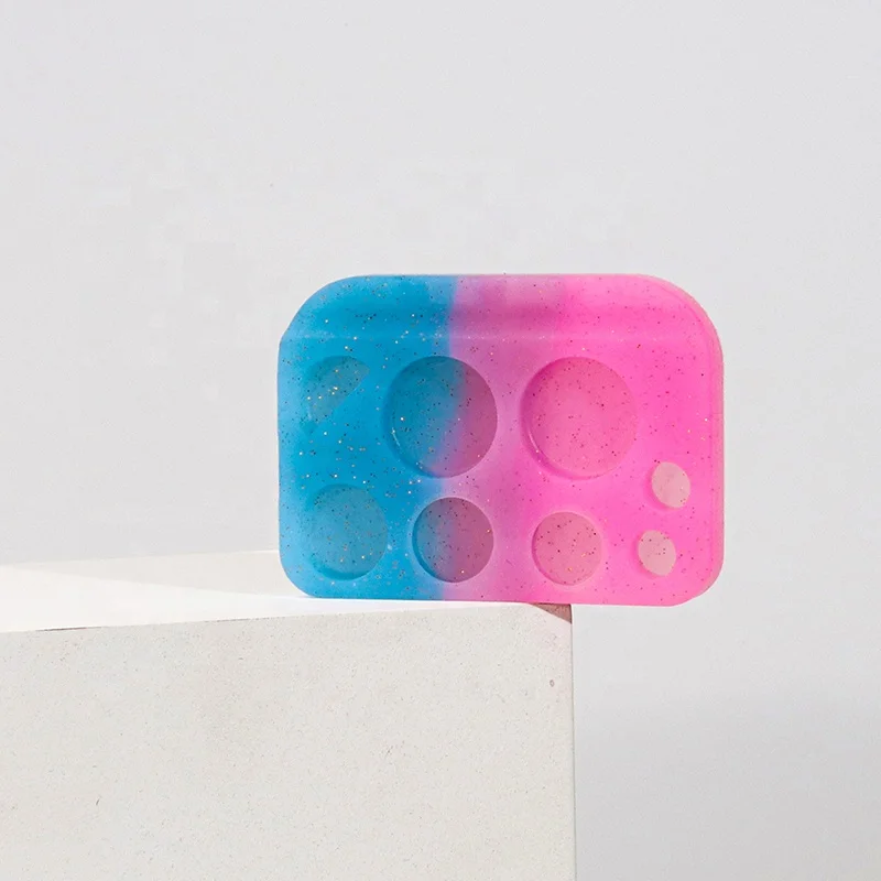 Lash Lift Palette Colorful Brow Soft 9 Function Reusable Glitter Tint Dish eyebrow Perm Eyelash Lifting Silicone Palette pallet