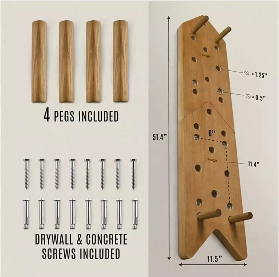 Hot selling, customizable sports wooden fingerboard for fitness, indoor climbing fingerboard