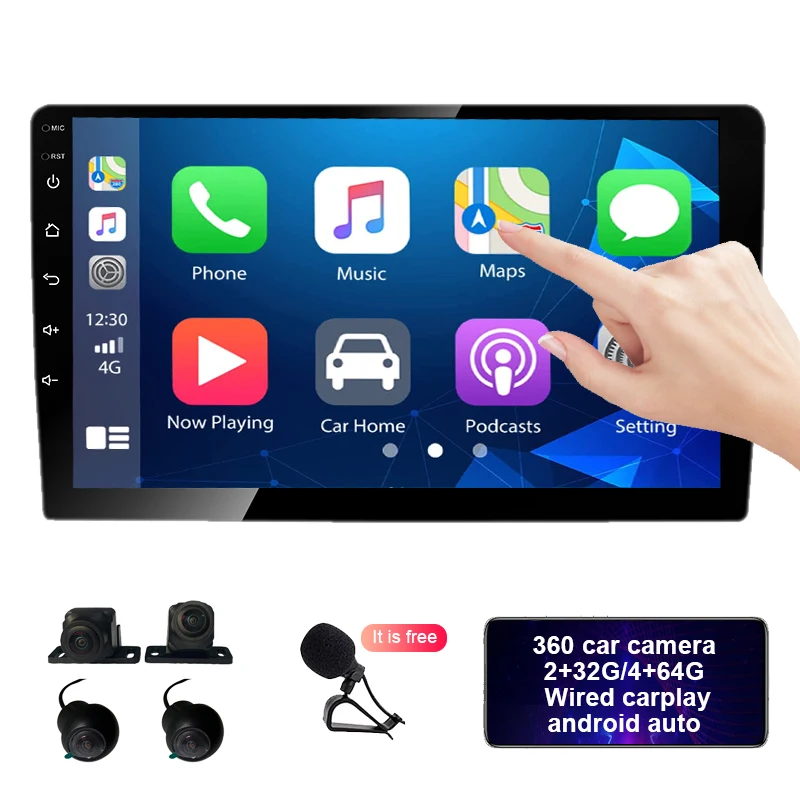 Touch Screen Universal Multimedia 2 Din 10 Inch Audio Stereo Android 11 Car Radio