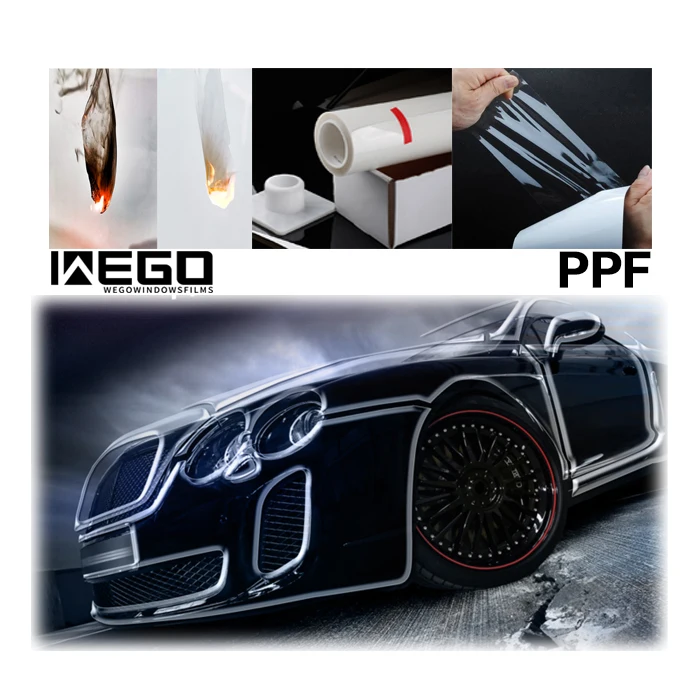 WEGO PPF Film Paint Protection Film Materials Anti-yellow Self -healing PPF TPU 10 Years Lifespan  Car Stickers