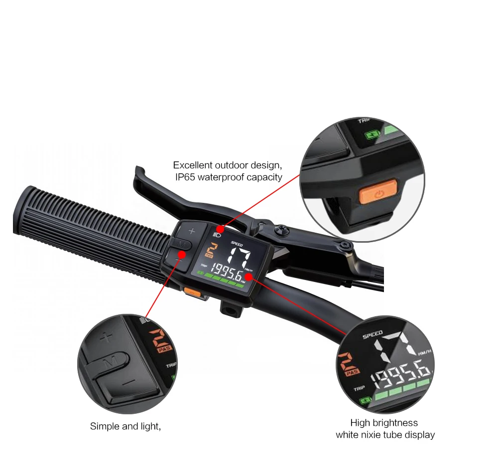 -Bike MID Motor Display LCD DZ41 Mini Color Screen Instrument For BAFANG BBS02B BBS01B BBSHD M620 M500 M510 M600 Mid Motor