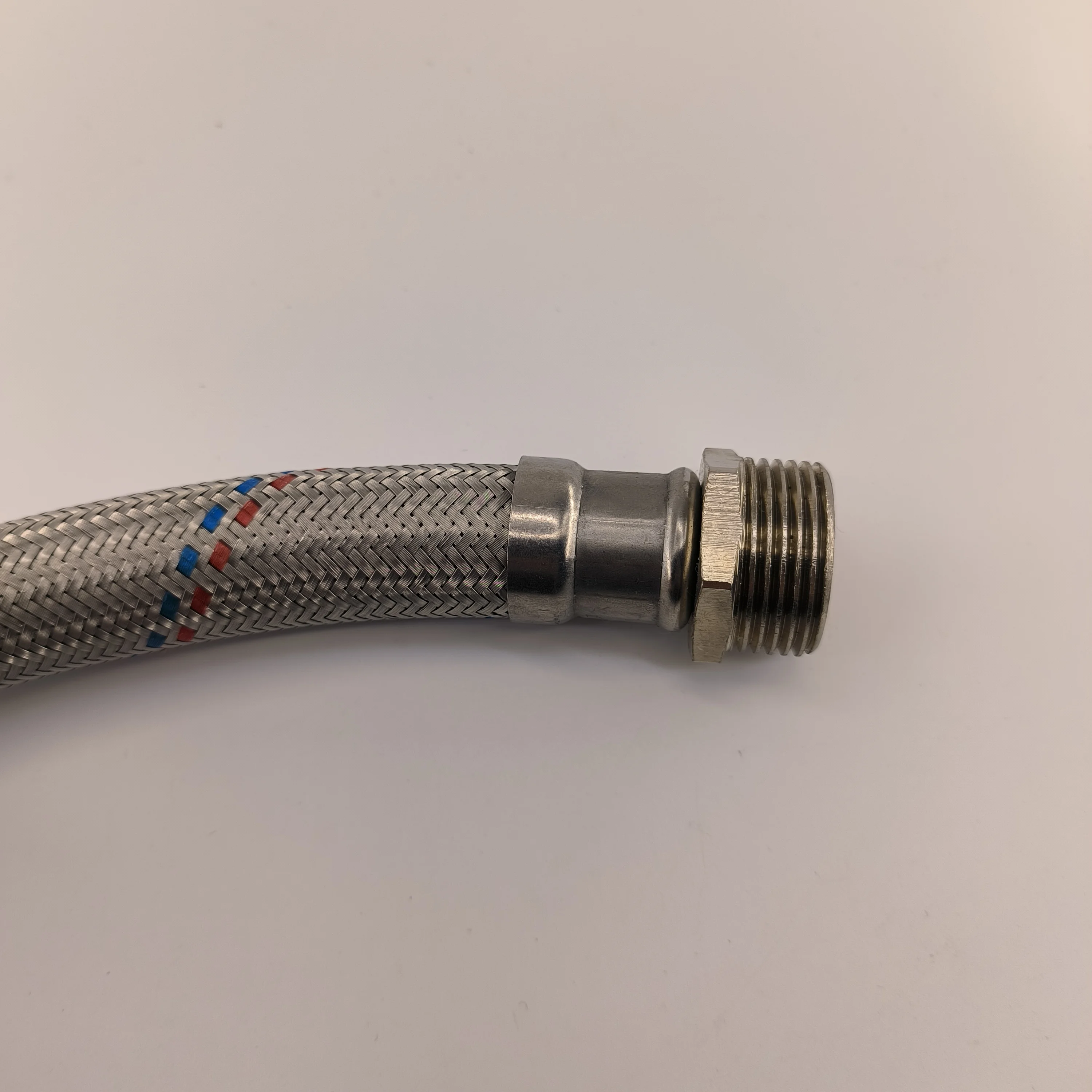 26mm F1*M1 Elbow for Bathroom Water Pump 304stainless Steel Wire Braided connection Flexible EPDM Hose