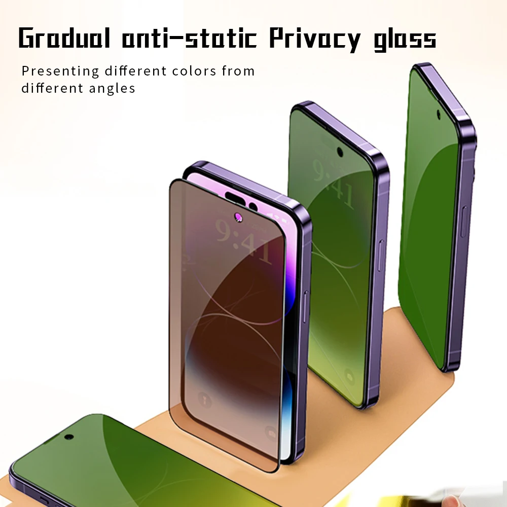 Privacy Transparent Anti-blue Light Ray Eye Protect HD Screen Protector For IPhone 14 13 12 11 Pro Max