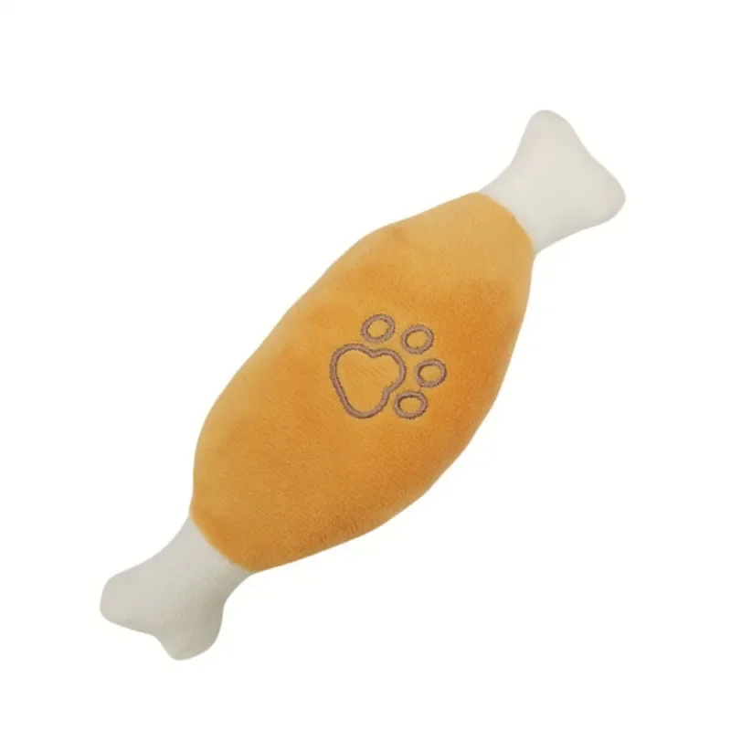 Double-Headed Chic Leg Pet Doll Soft Molar Puzzle for Dog Training Bite-Resistant Plush Toy with Animal Pattern