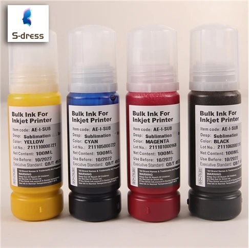 Hot sale no smell 100ml Premium Bulk Bottle Water Based Refill Dye sublimation printer ink