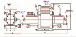 2024 Hot sales ODMT Automotive Industry Pneumatic Gas Booster Pump Oxygen Hydrogen Booster Pump