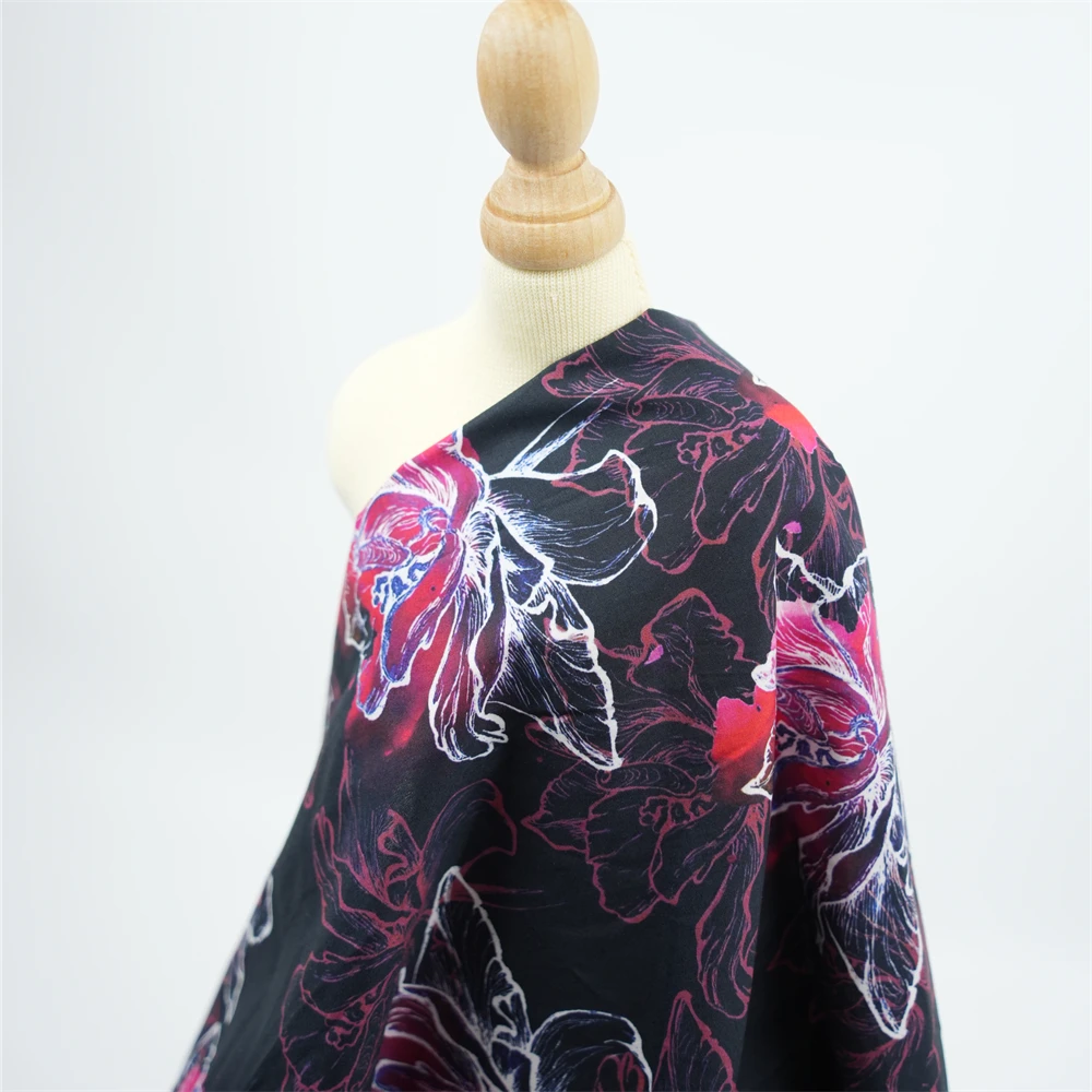 Высококачественная печатная простая 100% хлопковая Поплиновая тканая хлопчатобумажная ткань с цифровой печатью