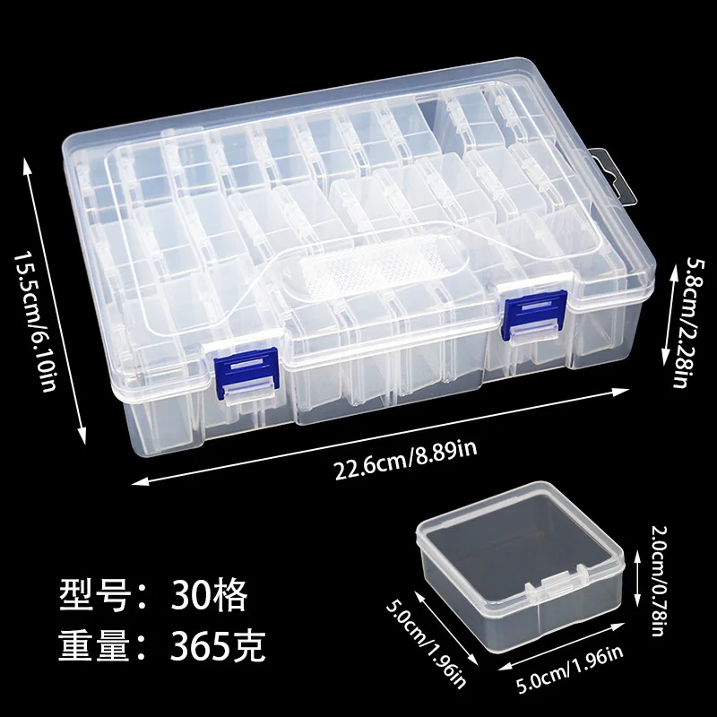 New arrive 15 24 30 42 52 slot big capacity bottles storage box for diamond painting