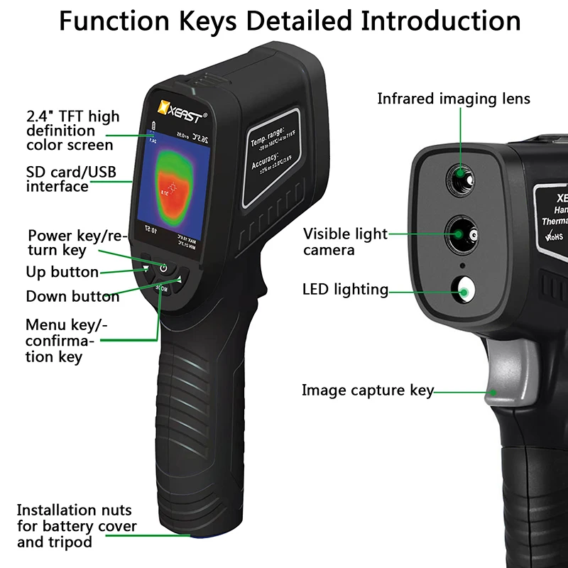 XEAST Infrared Thermography Camera 33*33 IR Resolution Inspection Building Humidity Transfer Picture Thermal Iamager XE-26