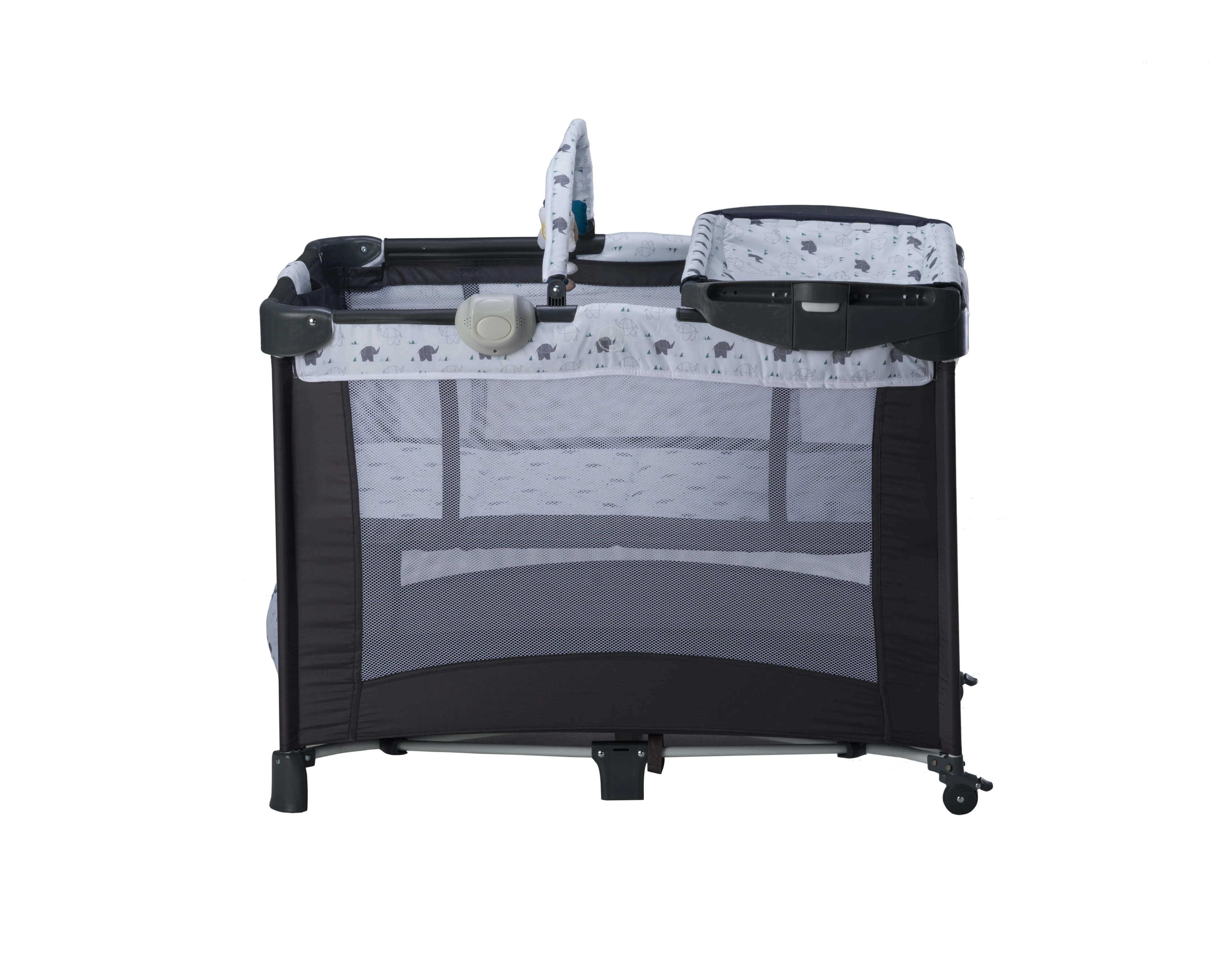 
Baby Crib Foldable Playpen Portable Playard Pack Travel Infant Bassinet Bed with vibrator and toys 