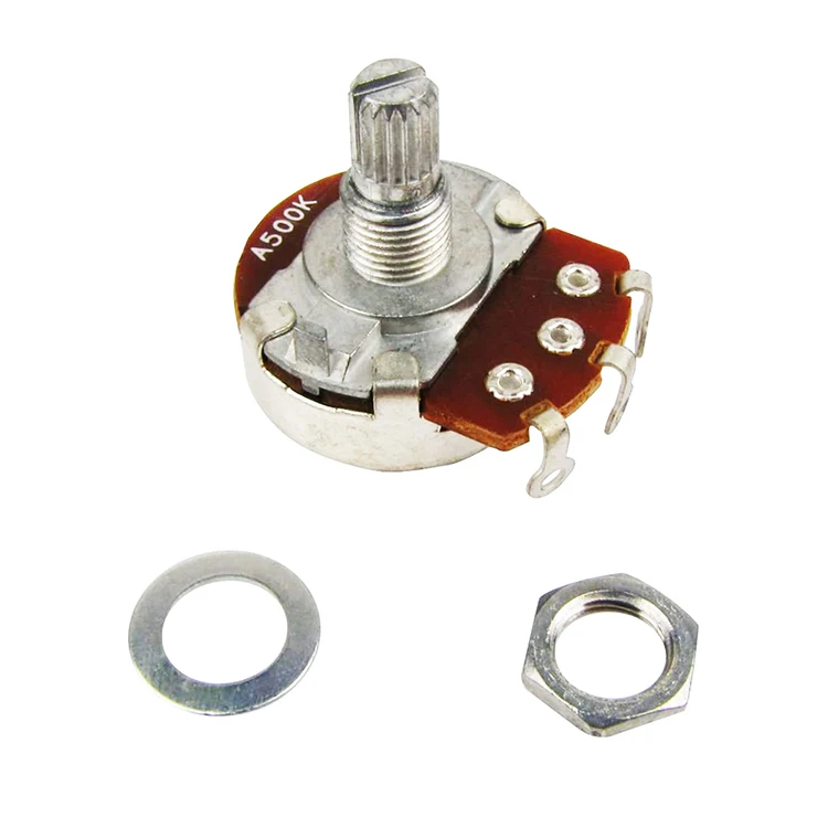 15mm 18mm Handle Guitar Potentiometer Amp Audio Pots A500K B500K A250K B250K OHM guitar pots for Electric Guitar Replacement
