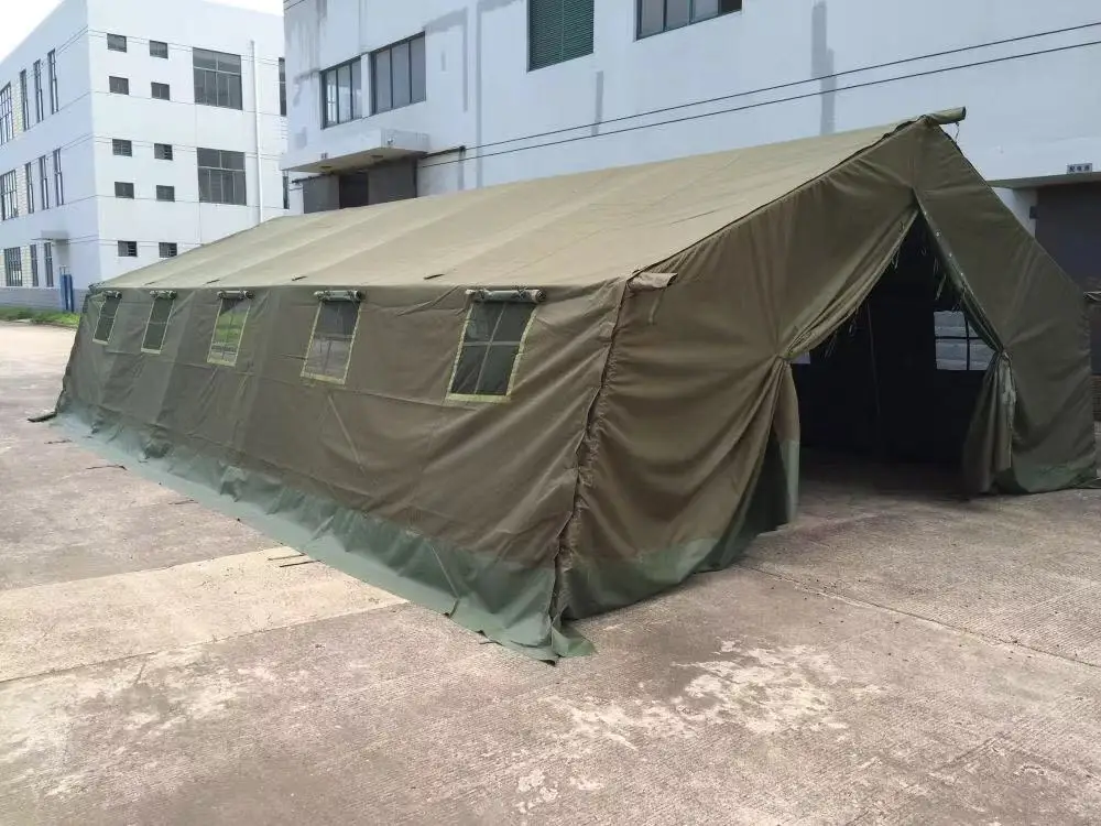 Big quantity khaki tents  In stock  outdoor tents 3*4m emergency tents