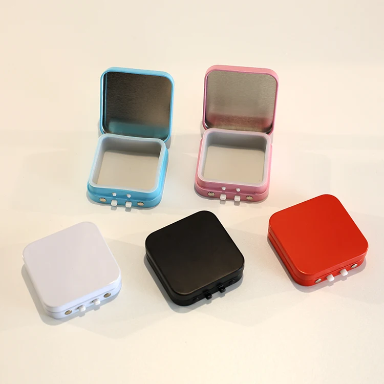 Custom Tin Containers Metal Rectangular Box Empty Hinged Tins Box with the Flip Top Lid