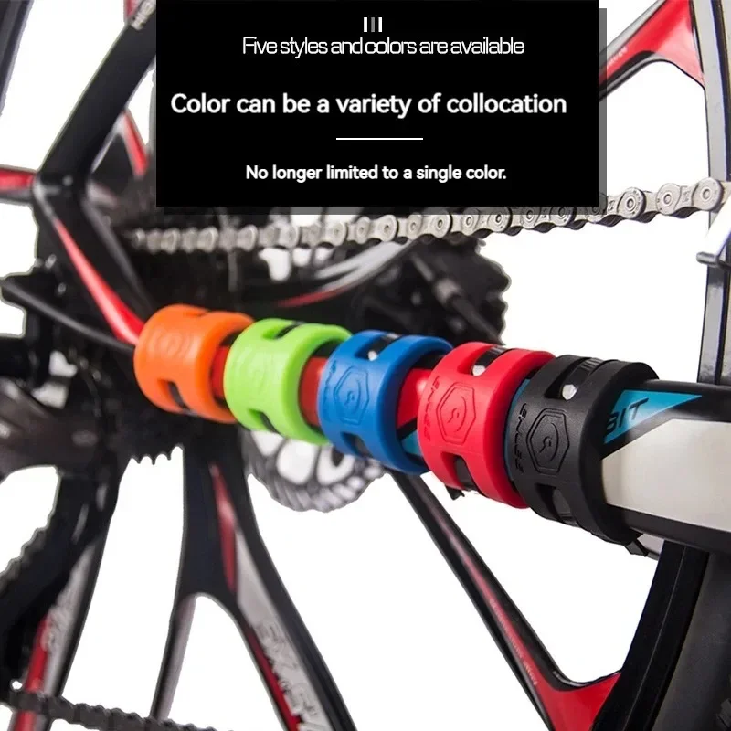 1PCS Bicycle Chain-Stay Guard Protector Removable Road Mountain Bike Part Frame Fork Collision Cover Ring Cycling Chain Sticker