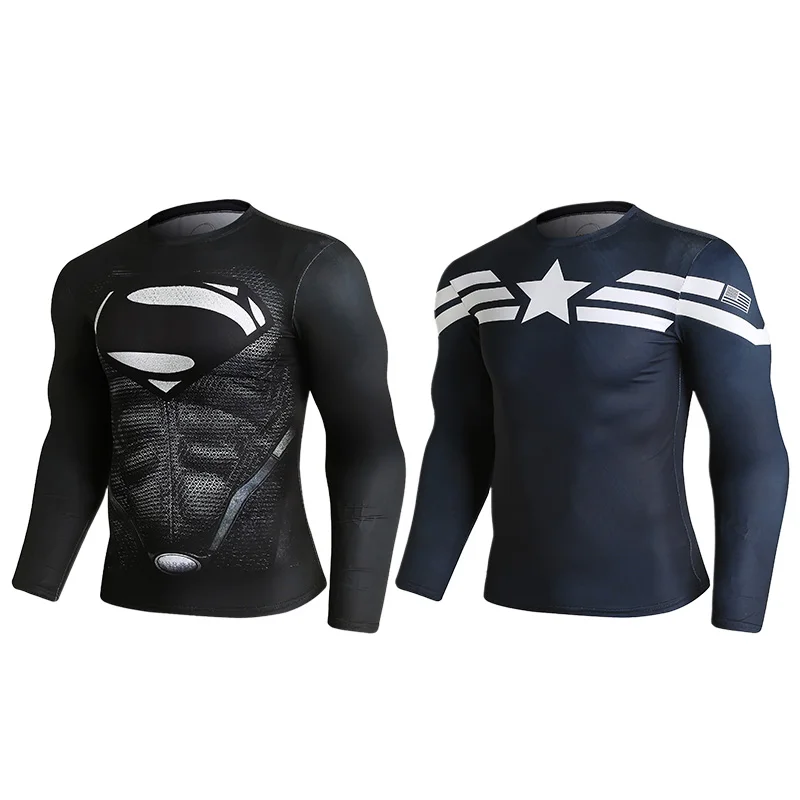 high quality skins wear compression custom men mma long sleeve rash guard