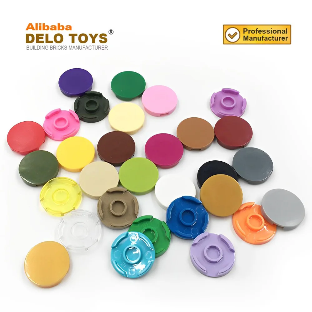DELO TOYS DIY bulk Plastic building blocks ABS material bricks Tile, Round 2 x 2 (NO.4150)