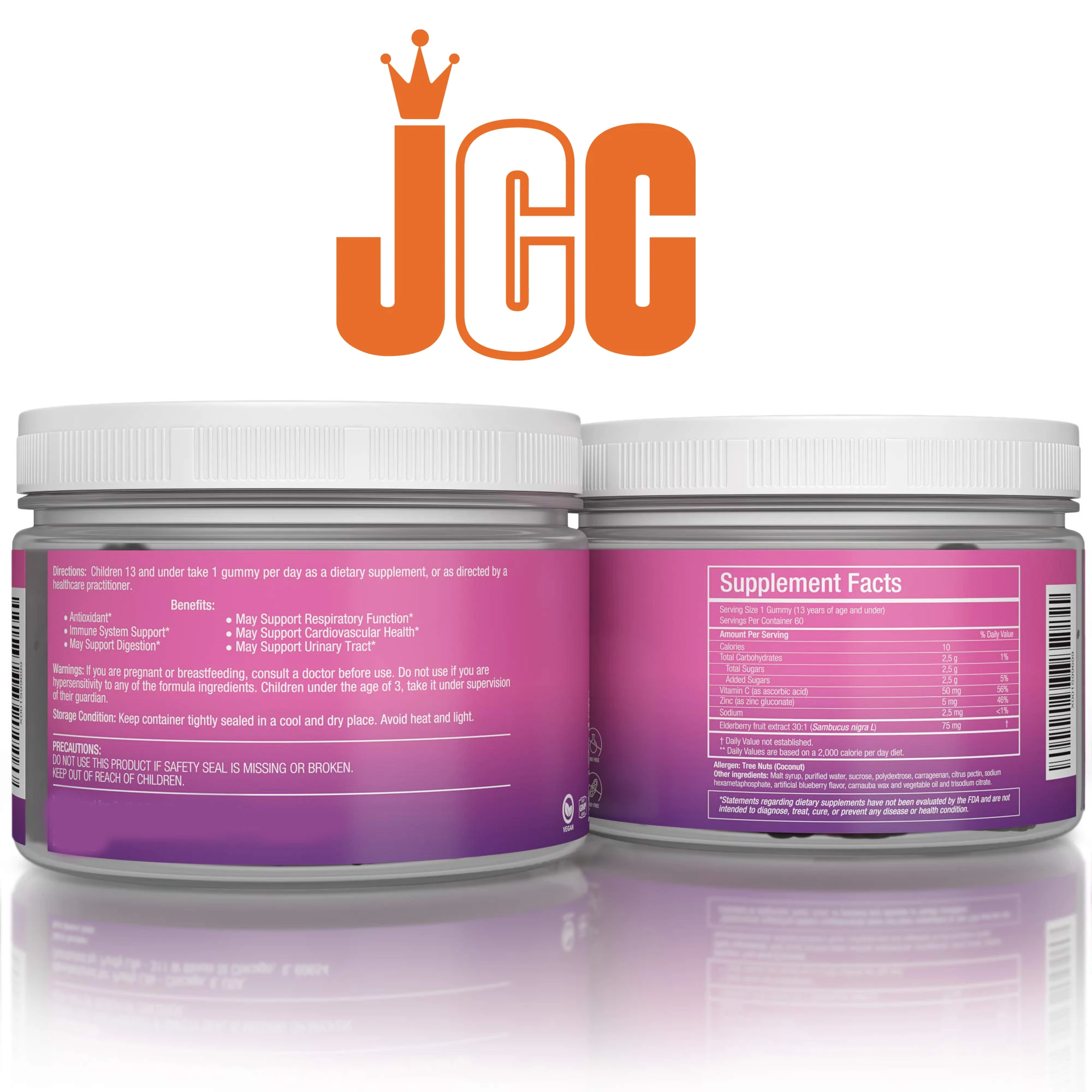 Private label kids elderberry gummies candy with zinc and vitamin c dietary supplement for kids gummies