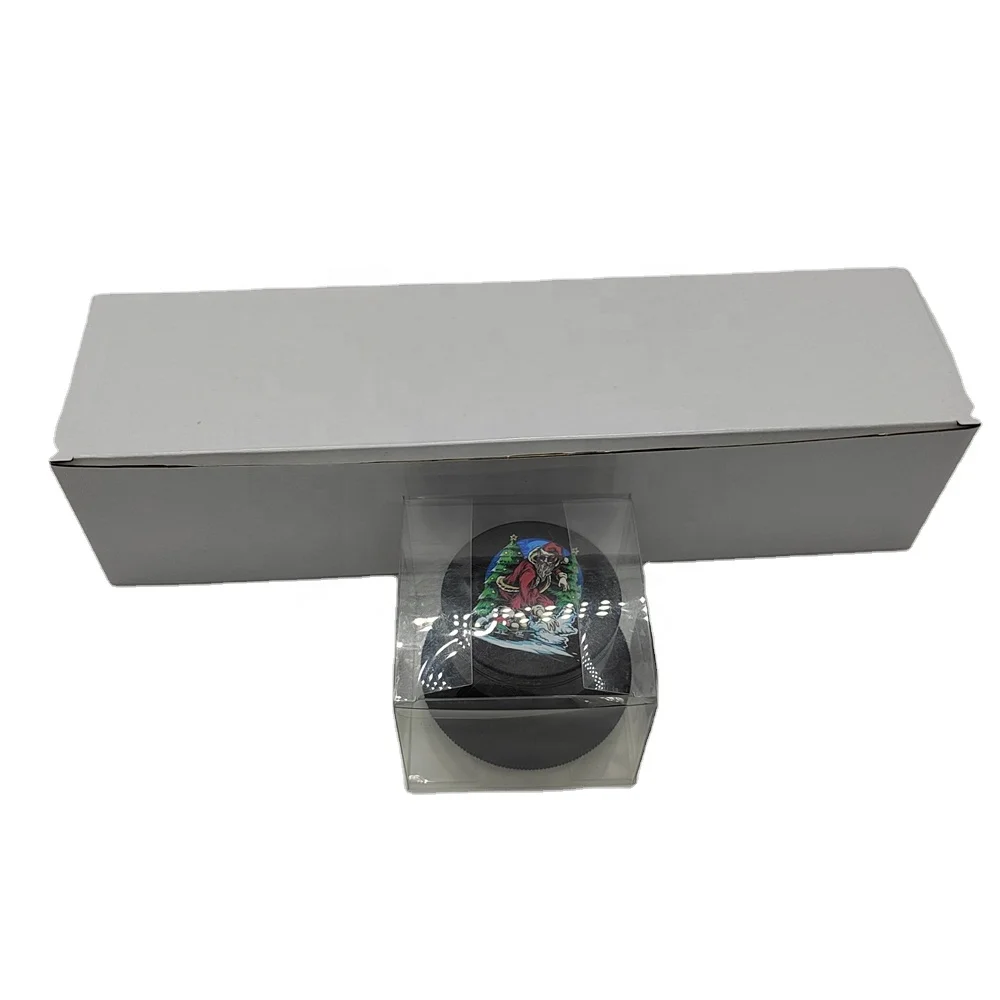 62mm  4 layer Plastic Zinc Herb Grinder Custom Logo Tobacco  Grinder