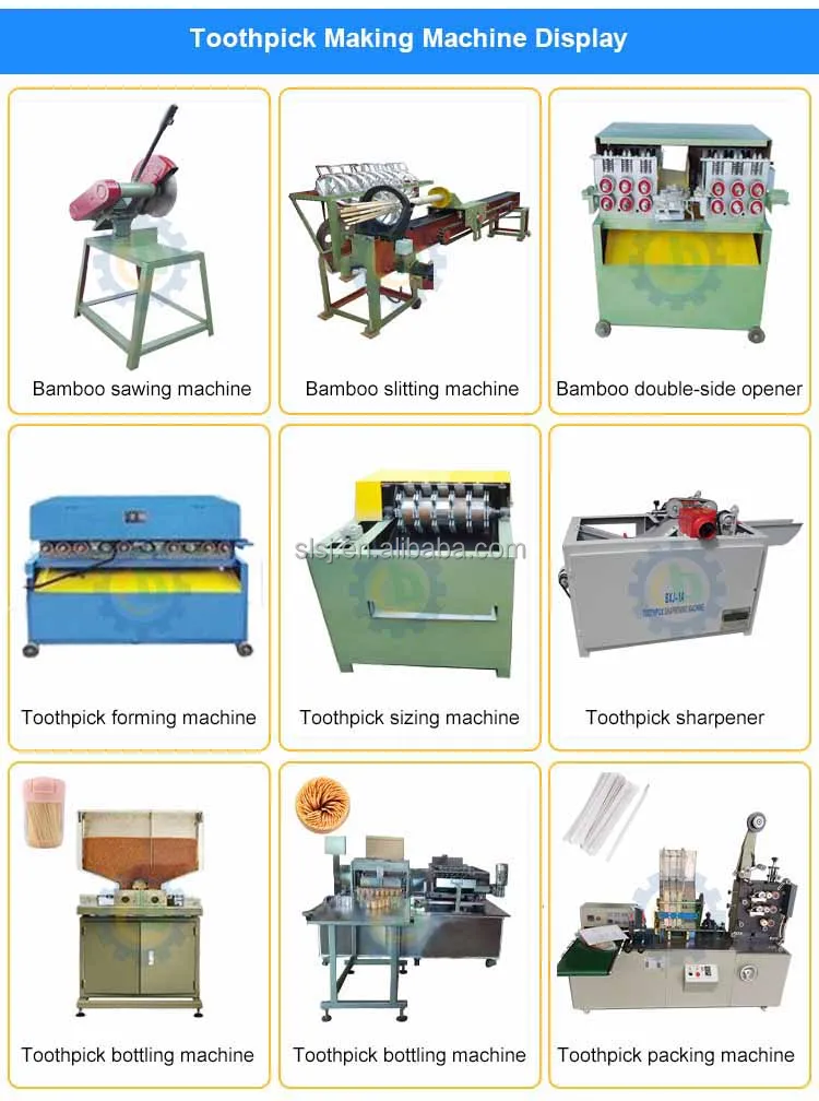 Заводская поставка машина для изготовления бамбуковых палочек барбекю деревянных зубочисток линия