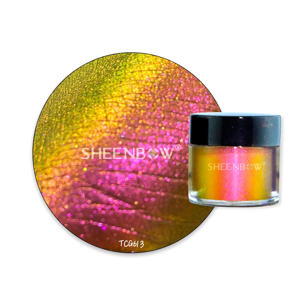 Sheenbow multi chrome chameleon aurora new eyeshadows pigment bulk pink multi chrome eyeshadow