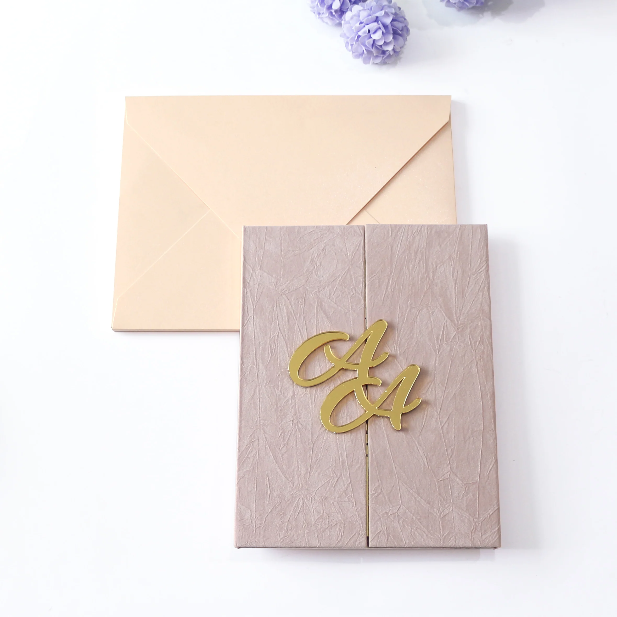 Custom Print Acrylic Invitations Velvet Luxury Hard Cover Wedding Invites with Free Design