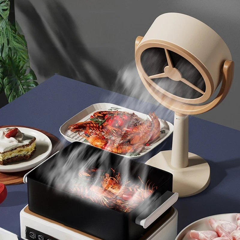 Mini Fashion Desktop USB Rechargeable Strong Suction Portable Extractor Chimney Cooker Range Hood For Dinner Hot Pot BBQ Cooking