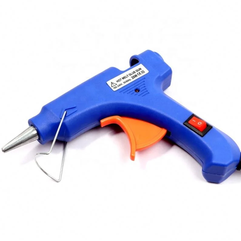 20W Industrial Mini Melt Guns Electric Heat Temperature Tool Hot Melt Glue Gun with 7*100MM Glue Sticks