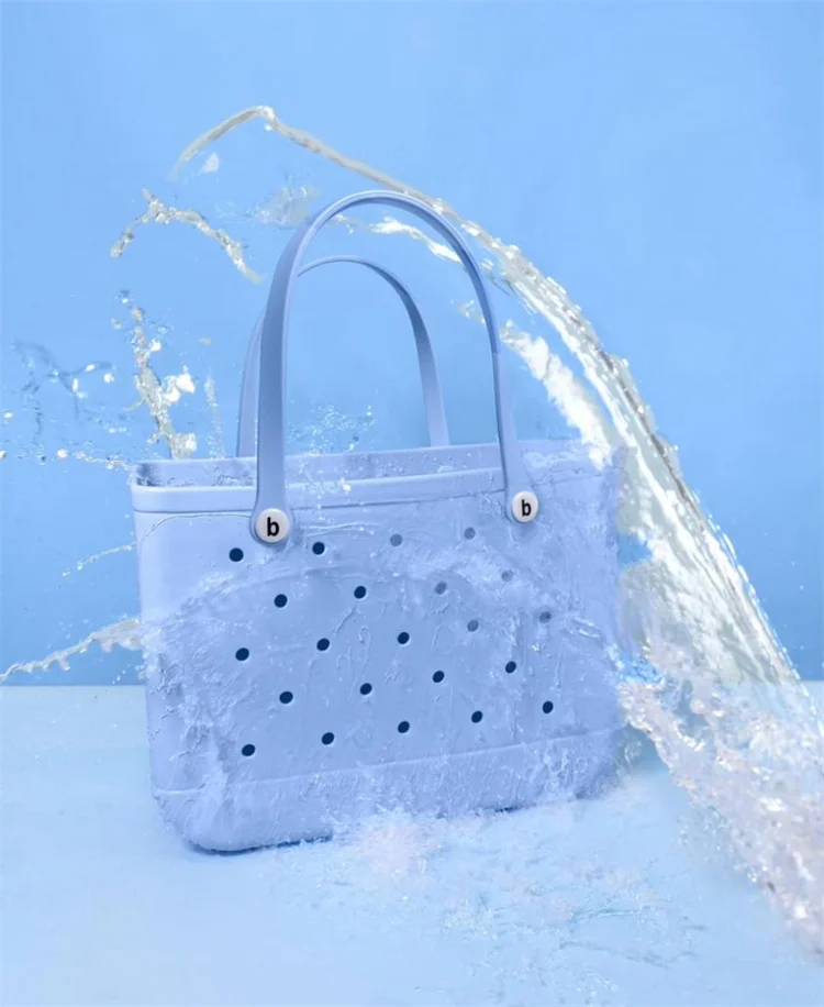 Hot Popular Waterproof Eva Tote XL Large Shopping Basket Bags Beach Silicone Nurse Eco Jelly Candy Lady Bogg Bag