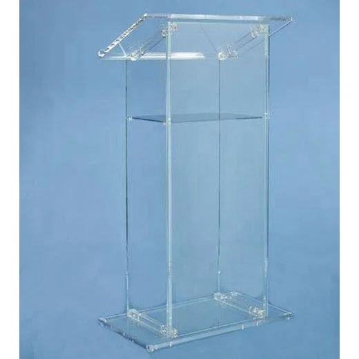 Detachable Clear Acrylic Plastic Podium, Easy Installation Acrylic Plastic Pulpit, Acrylic Pulpit Manufacturer