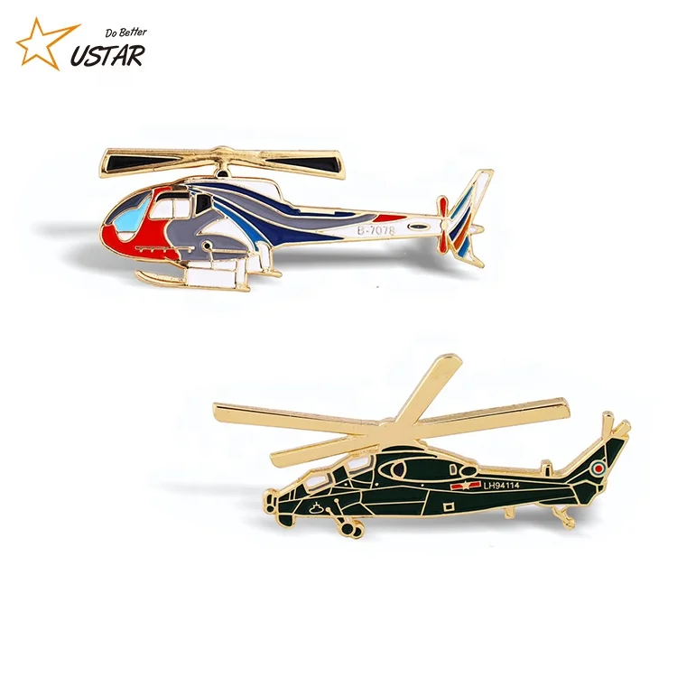 
Dongguan Enamel Lapel Pin Badge Custom Aircraft Model Painted Pin 3D Airplane Lapel Pins Badges 