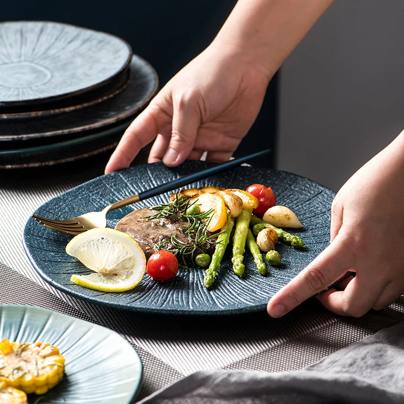 Factory Direct Nordic Hotel Multiple Colour  Restaurant Porcelain Dish Ceramic Dinner Plates Plates Ceramic Plate Sets