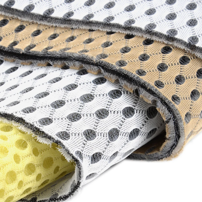 100% Polyester Mesh Fabric 3d Air 150-220Gsm Breathable Sandwich 3D Air Mesh Fabric For Mattress Floor Mat