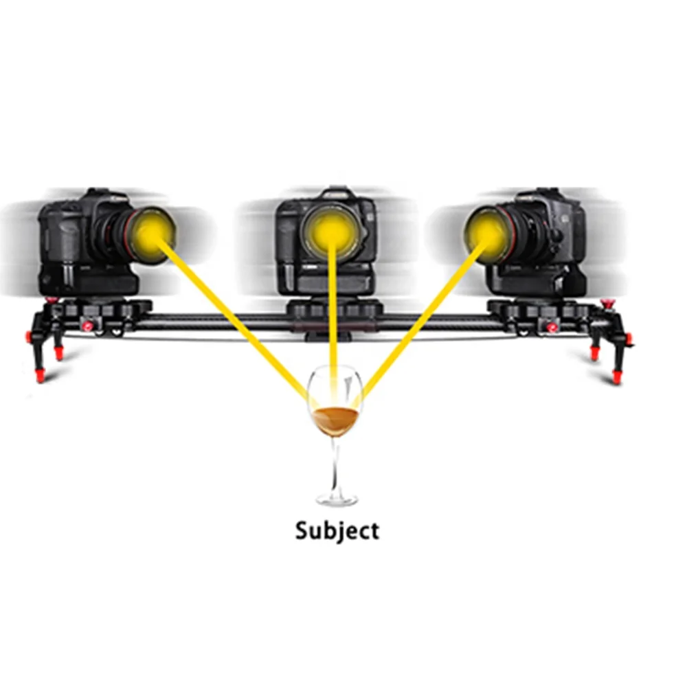 Portable camera track Freshphoto 100cm carbon fiber shooting moving auto photography dv camera electronic slider