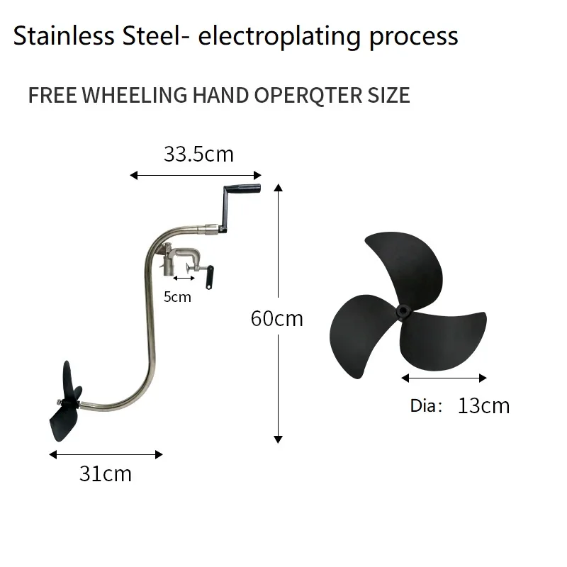 Manual Outboard Motor Propeller Hand Boat Motor Propeller Inflatable Boat Motor No Noise Powerful around 5HP