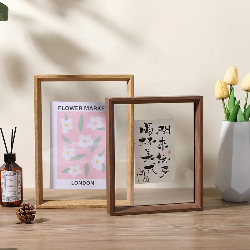 Modern simple double-sided transparent picture frame pendulum  picture frame hanging wall photo wall photo studio frame
