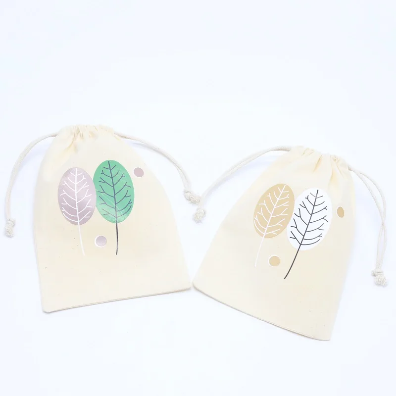 Luxury Organic Cotton Baby Shoes Clothes Gift Dust Drawstring Bag Small Candle Soap Perfume Oil Cosmetic Gift Pouch