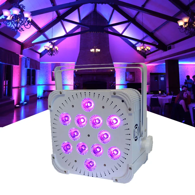 4Pcs X 1 Carton 12X18W Battery Led Par Light Dmx Wireless Remote 6in1 Wedding Party Stage Light Effect