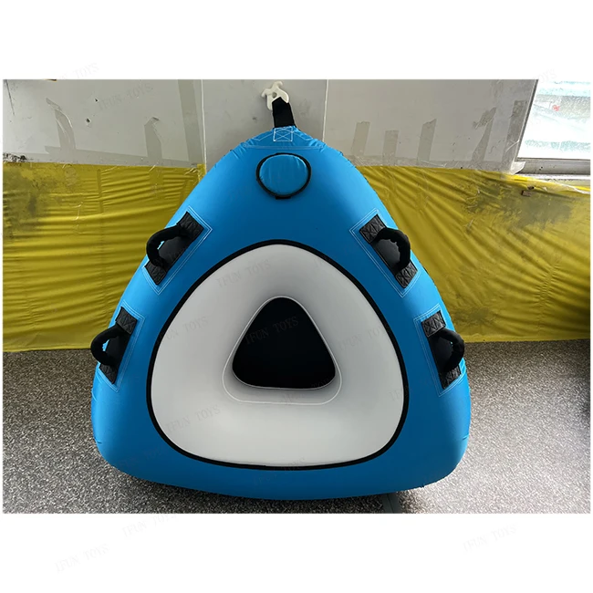 4-Person Aqua Inflatable Towable Rolling Donut Tube Ski Boat for Water Games Pool Accessories