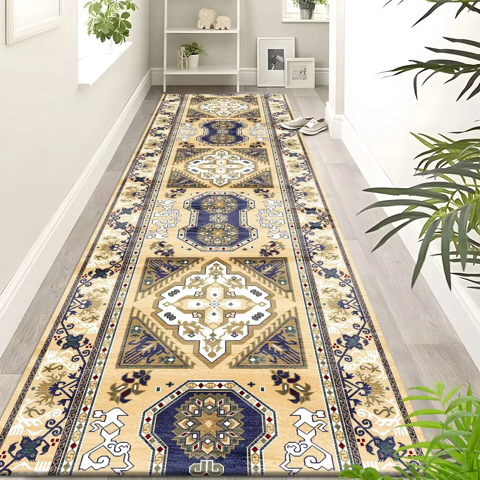 Custom Made Long Hallway Carpets European Stairs Corridor Carpet Wedding Hotel Carpet Area Rugs Flower Non-slip Mat