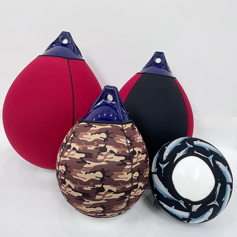 Customized OEM Neoprene Boat Fenders Cover Navy Blue Polyester Thicken Wear-resistant Boat Bumper Cover