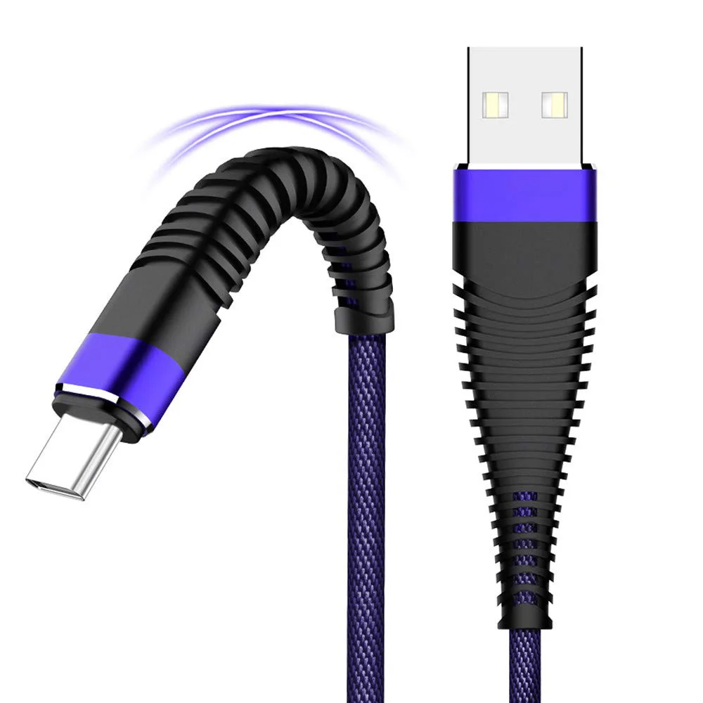 USB C кабель для быстрой зарядки 3 А 1 м зарядный A-Type прочный плетеный Galaxy Note 9 8 S9 S8