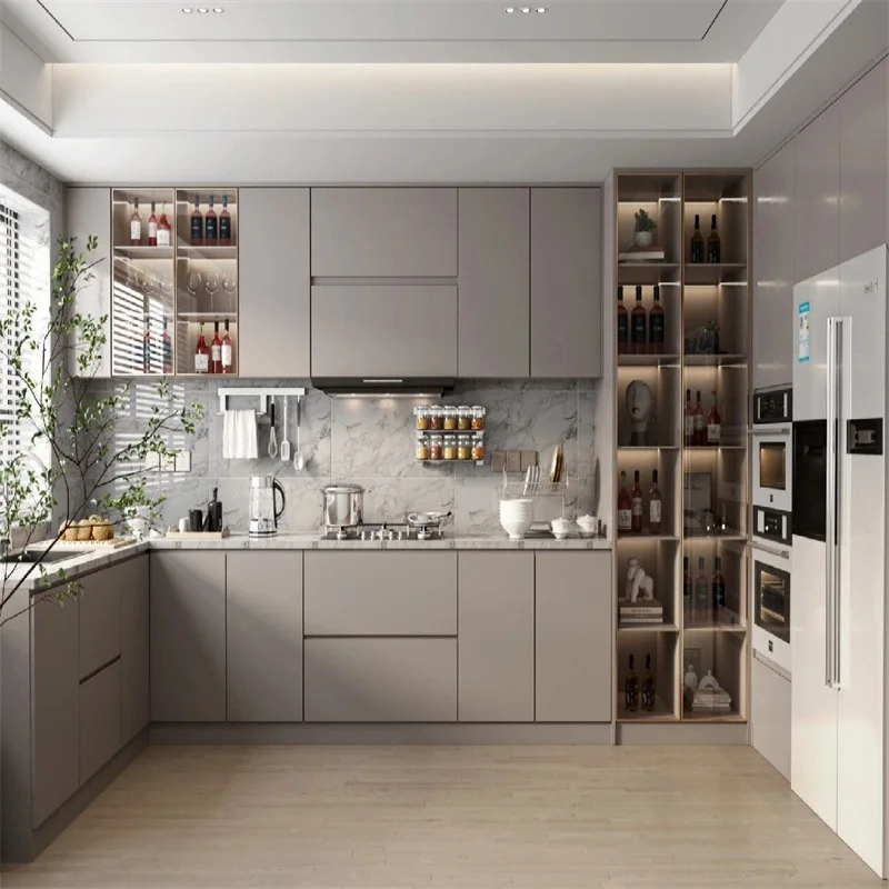 Wholesale  Drawer Commercial Wood Kitchen Modular Kitchen Island Cabinet Set  kitchen cabinets & accessories