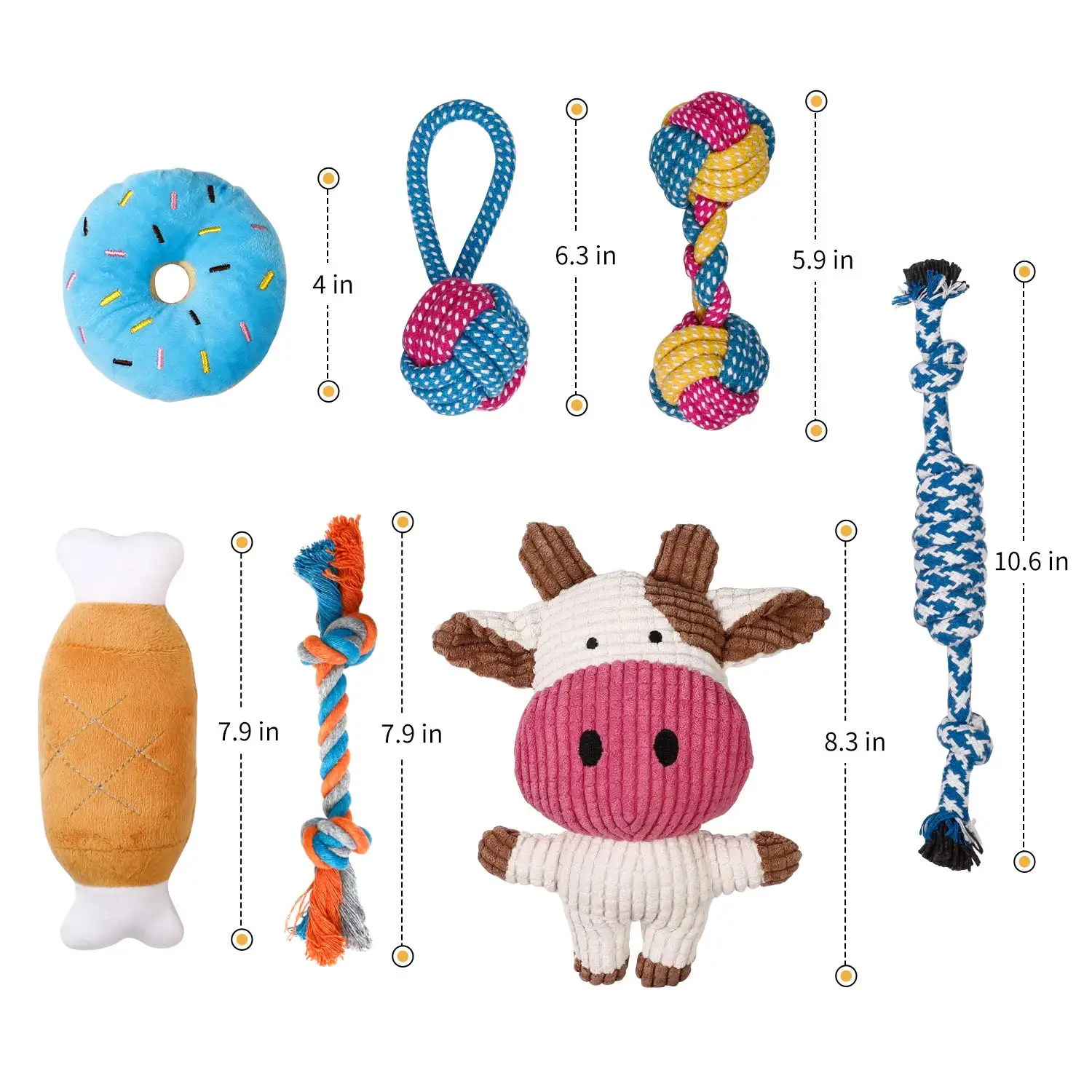 
2021 amazon wholesale chew durable donut cute small large rope new type soft interactive training cotton eco friendly dog toys 