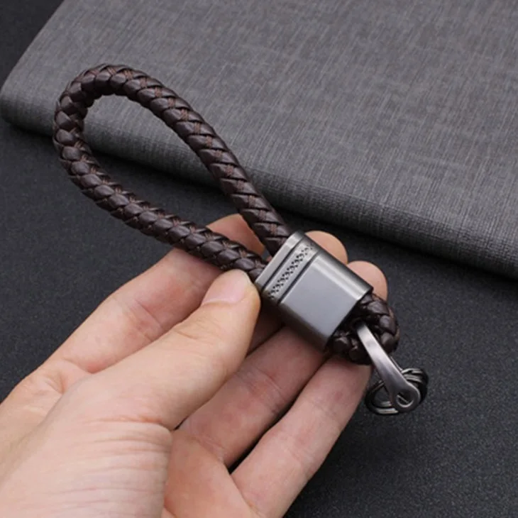 Car Hand-Knitted Rope Keychain Universal Multiple Colors Optional Length Two Keychains For Men And Women To Hang On The Waist