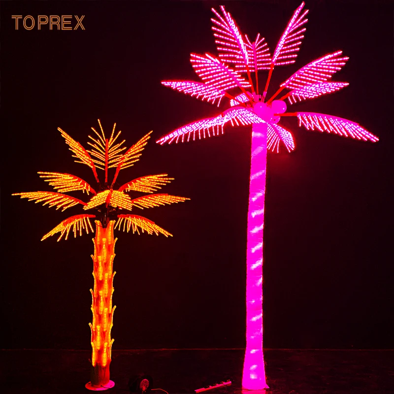 3M Light palm coconut tree LED artificial palm trees for outdoor garden landscaping decking illumination